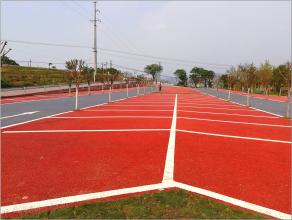 重慶南坪迎龍3100㎡彩色混凝土停車場